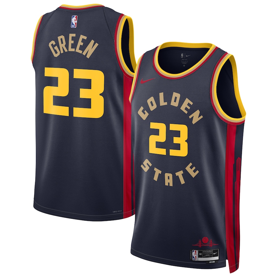 Men Golden State Warriors #23 Draymond Green Nike Navy City Edition 2024-25 Swingman Player NBA Jersey->denver nuggets->NBA Jersey